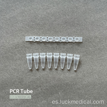 Tubo de tira de PCR 8 de plástico
